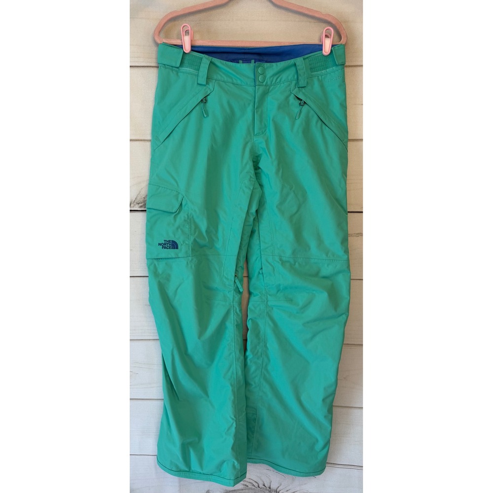 The North Face HyVent Insulated Snow Pants Womens Medium Teal Green Ski Pants